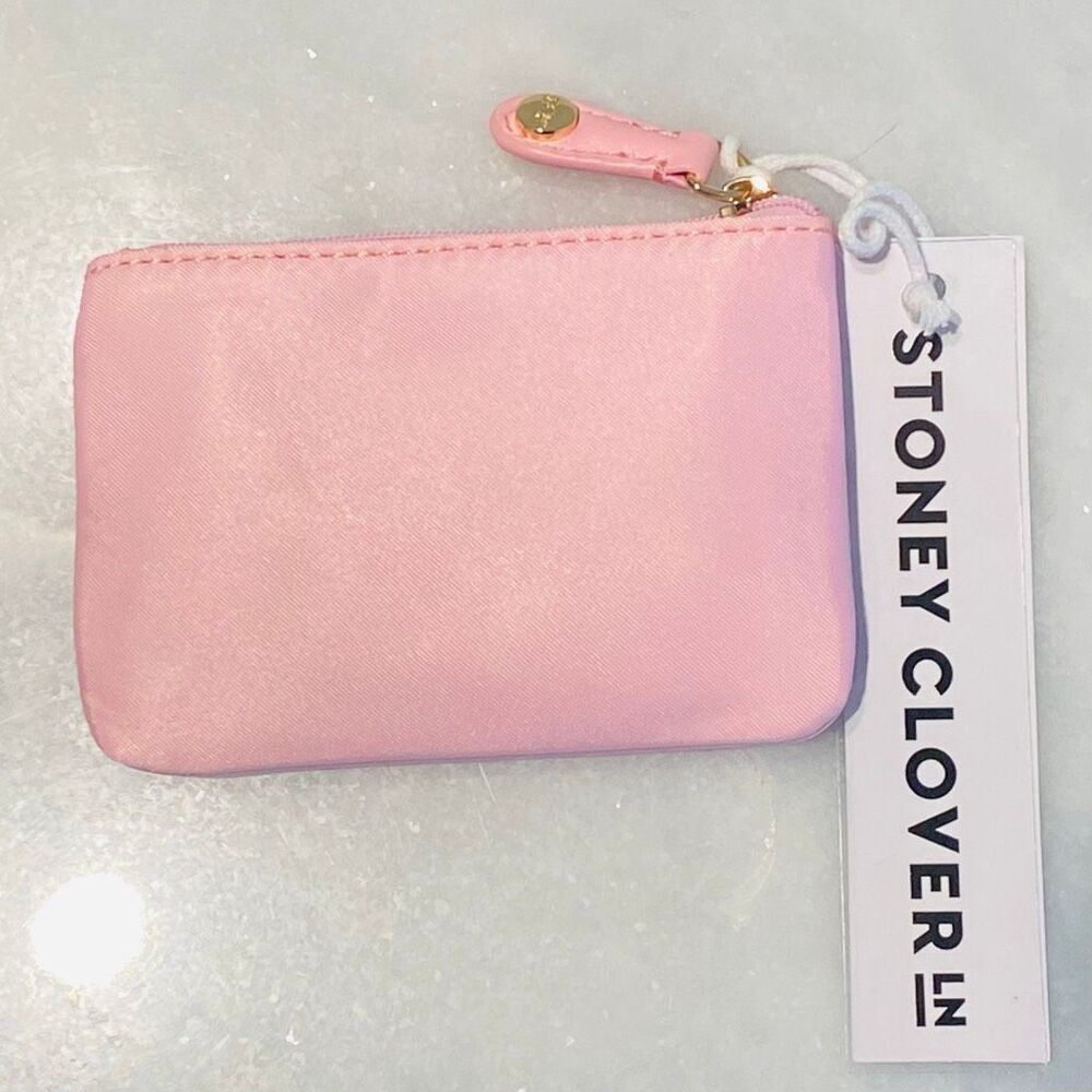 NWT Stoney Clover Lane Zippered Card Case Pink Size 5” x 3.5” NWT